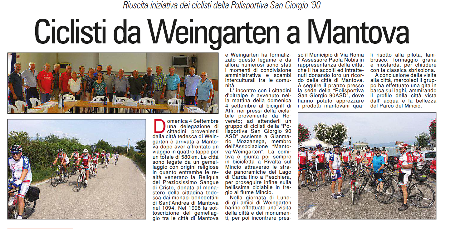 10 09 2016 gazzmn Ciclisti da Weingarten a Mantova