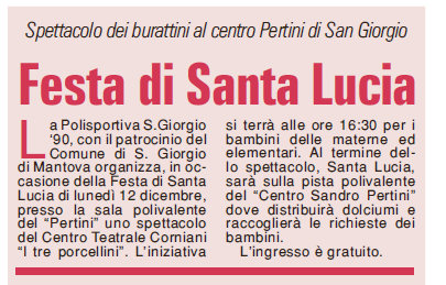 10 12 2016 gazzmn Spettacolo dei burattini al centro Pertini di San Giorgio