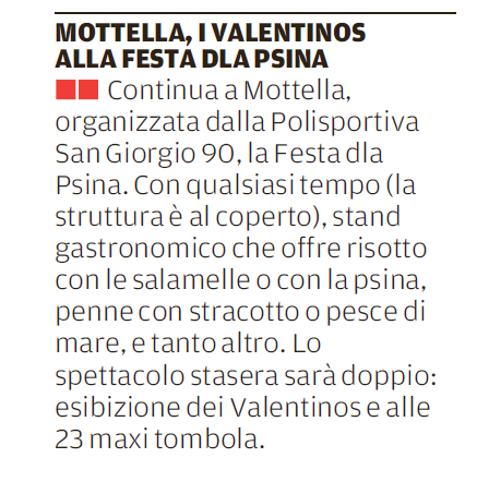 21 08 2017 gazzmn MOTTELLA I VALENTINOS ALLA FESTA DLA PSINA