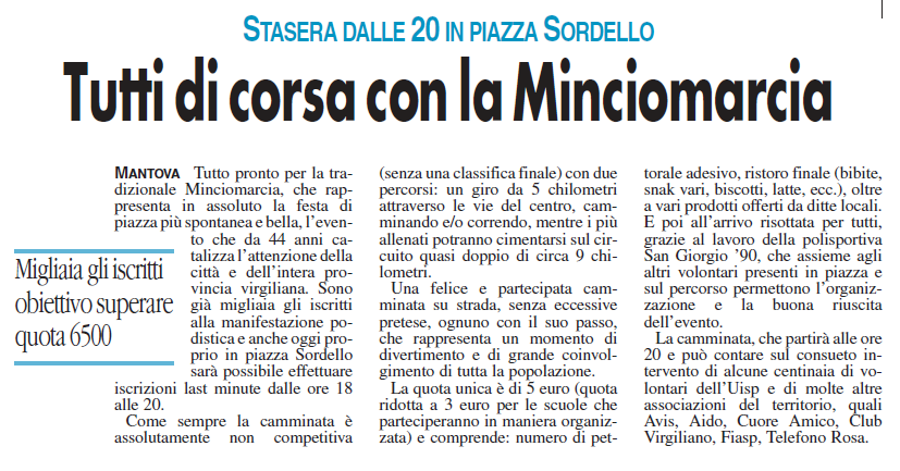 27 05 2017 vocemn Tutti di corsa con la Minciomarcia
